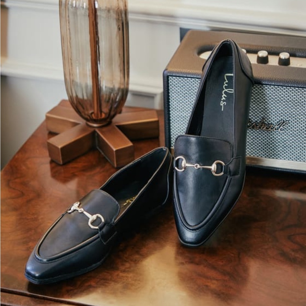Lulus Black Leather Loafers